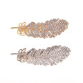 New Rhinestone Feather Hair Barrettes Party Fashion Accessories Hairpin Korean Clip Exquisite Spring Clip